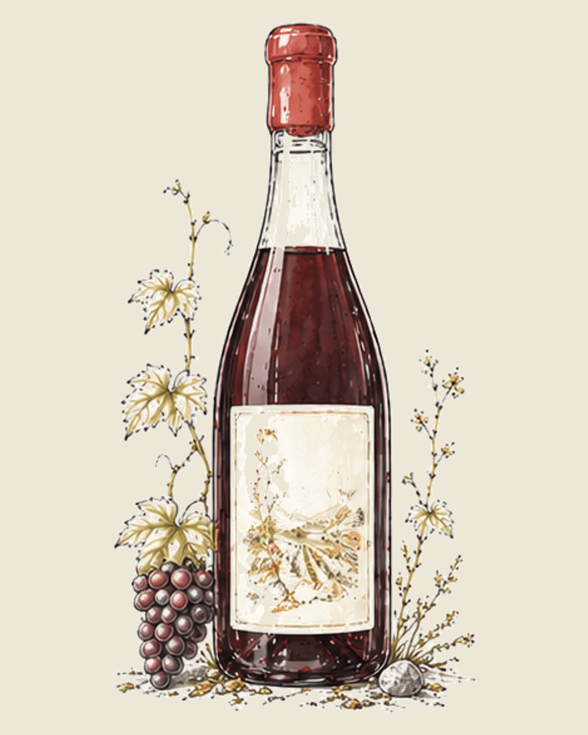 A bottle of Coteaux Champenois, still wine of Champagne.