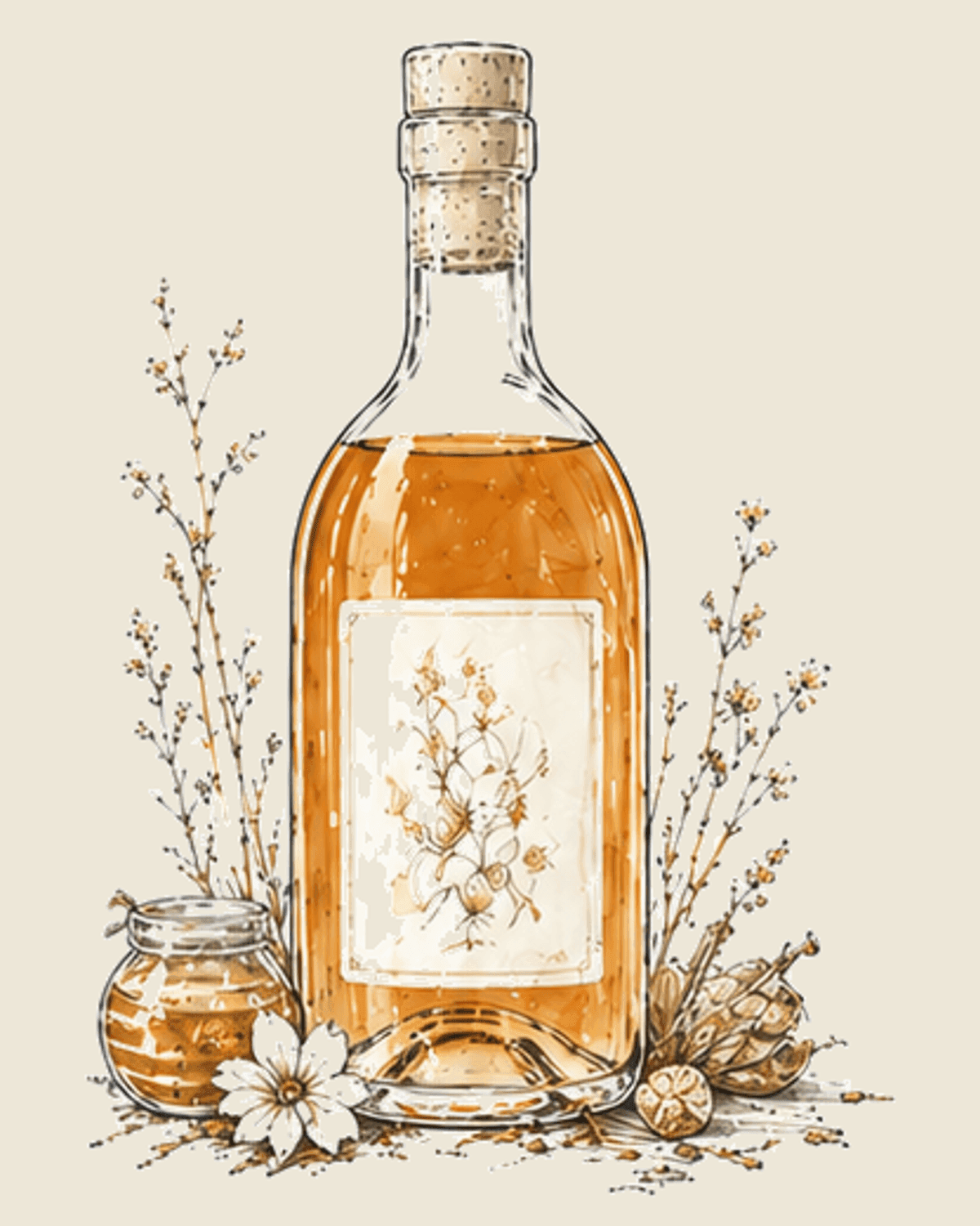 A bottle of Ratafia de Champagne.